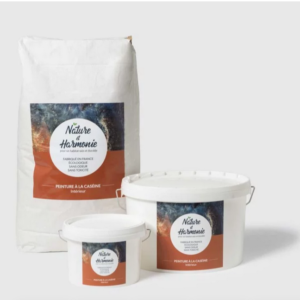 3 pots de peinture à la caséine, idéale pour les murs et plafonds intérieurs - 100% naturelle