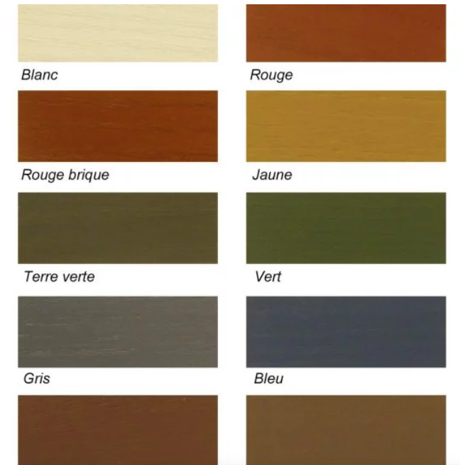 Nuancier de couleur pour la peinture à l'huile de lin, vendu par Natur'Ologis, magasin revendeur à Brunstatt-Mulhouse