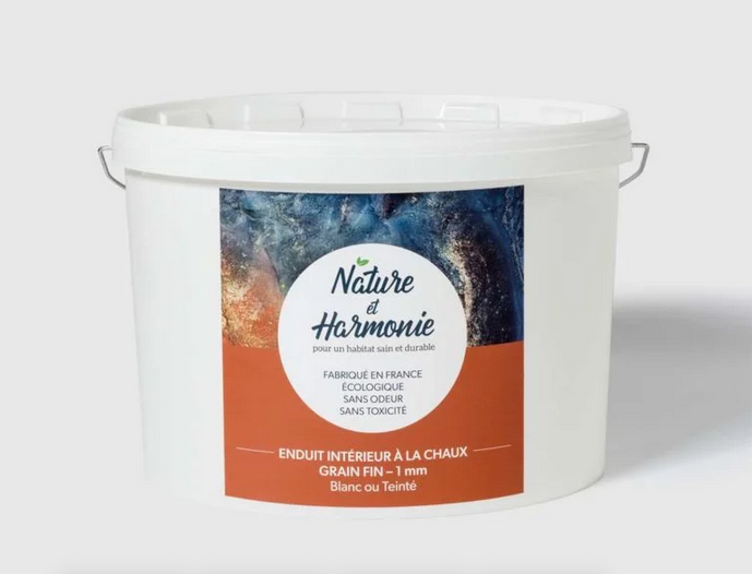 Enduit intérieur à la chaux, vendu par Natur'Ologis, magasin revendeur à Brunstatt-Mulhouse