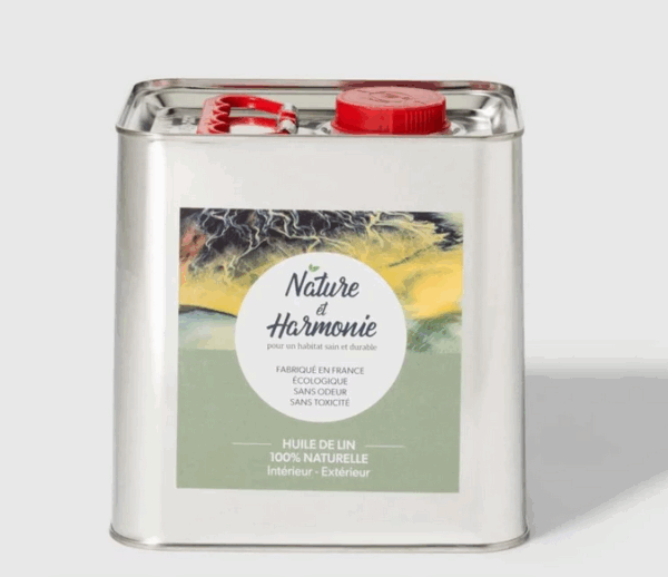 huile de lin pour finition bois vendue par Natur'Ologis, magasin revendeur à Brunstatt-Mulhouse